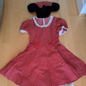 Vintage Handmade Minnie Mouse Halloween Costume (Adult Size)